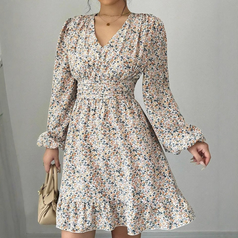 Printed Long Sleeve Dress