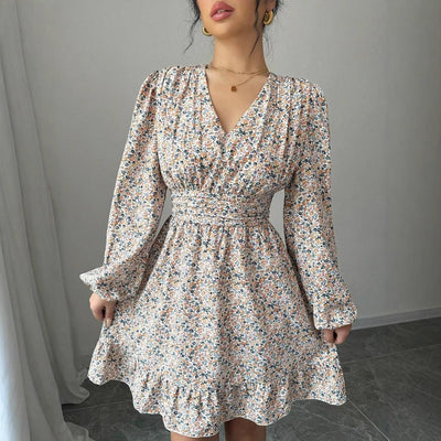 Printed Long Sleeve Dress