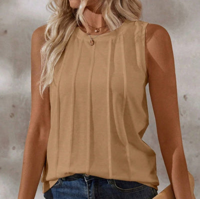 Round Neck Casual Tank Top