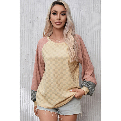 Chessboard Plaid Texture Sweater