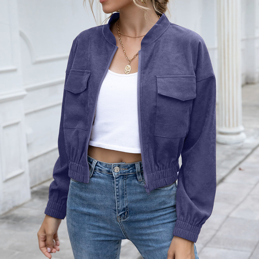 Casual leather jacket for winter