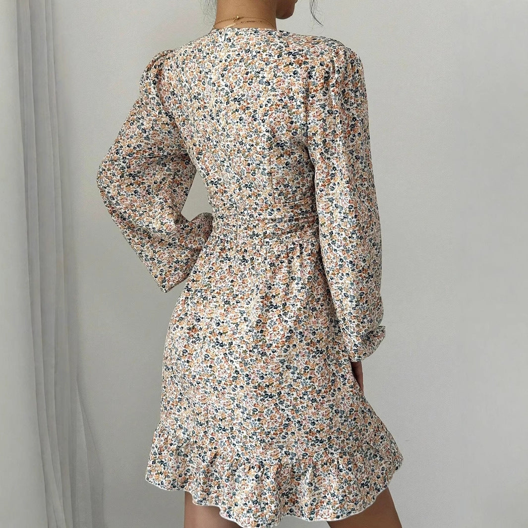 Printed Long Sleeve Dress
