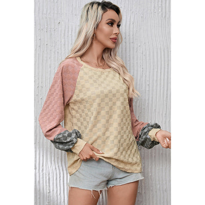 Chessboard Plaid Texture Sweater