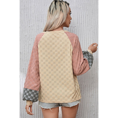 Chessboard Plaid Texture Sweater