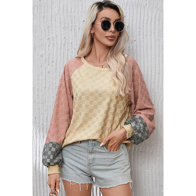 Chessboard Plaid Texture Sweater
